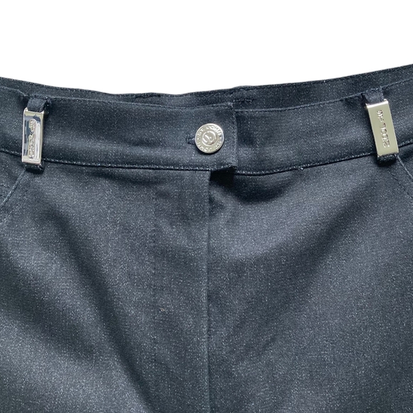 SOLD St John Sport Mary Gray Black denim stretch straight high rise pants casual - Picture 9 of 16